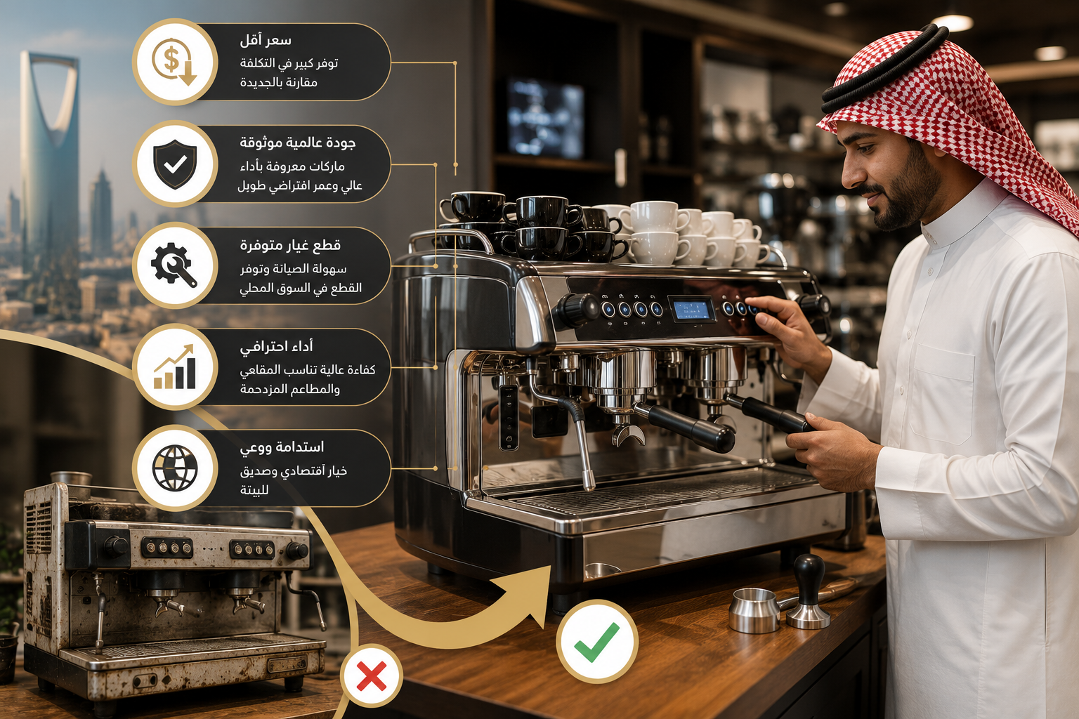 مكاين قهوة مستعملة